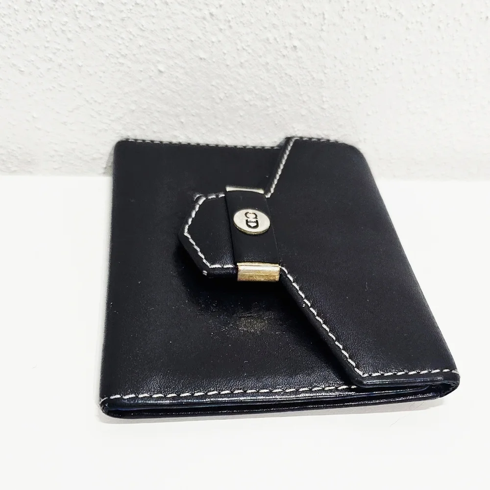 Christian Dior Leather Card Case Black Card Holder